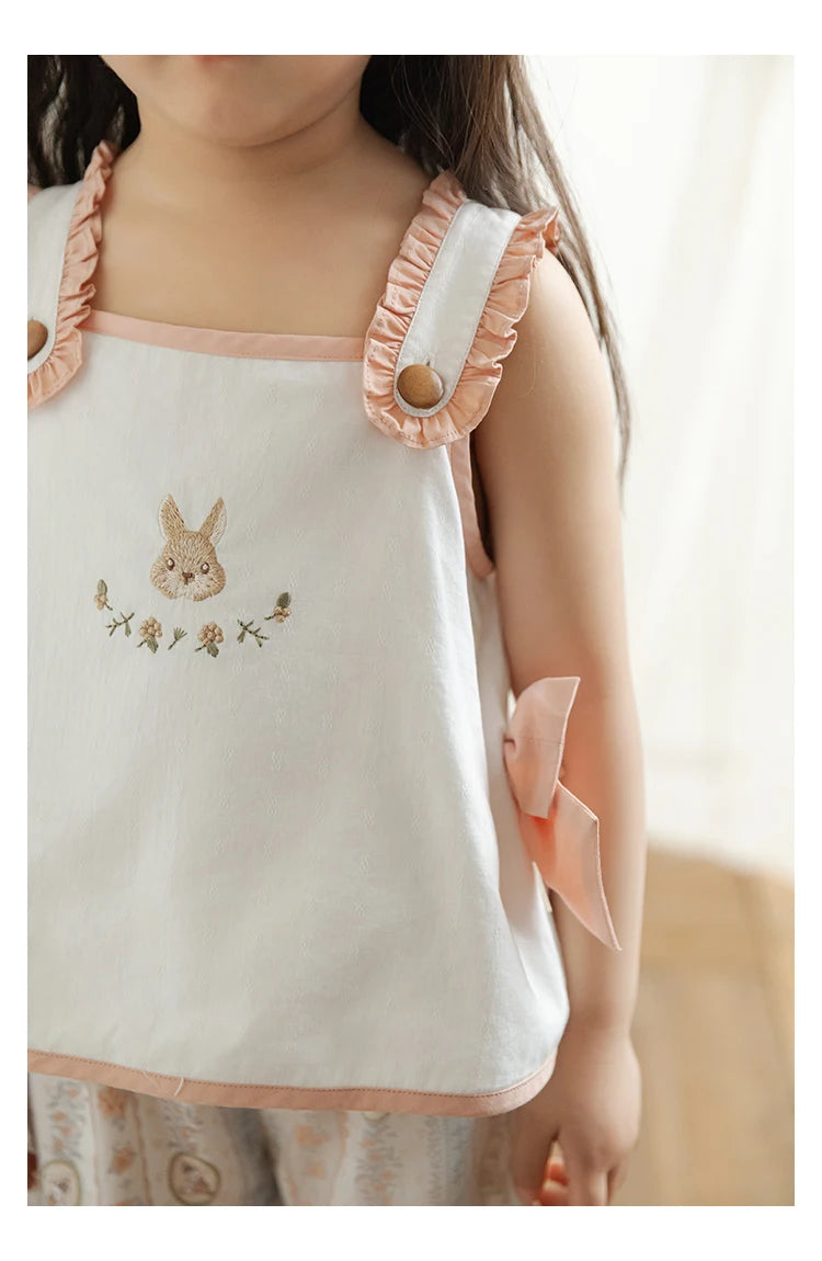 Rabbit Themed Dress / Top & Shorts for Girls - TOTSBY