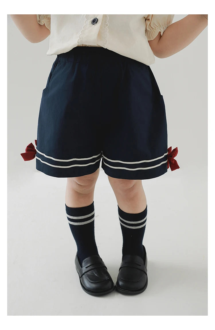 Sailor Inspired Blouse And Shorts Set - TOTSBY