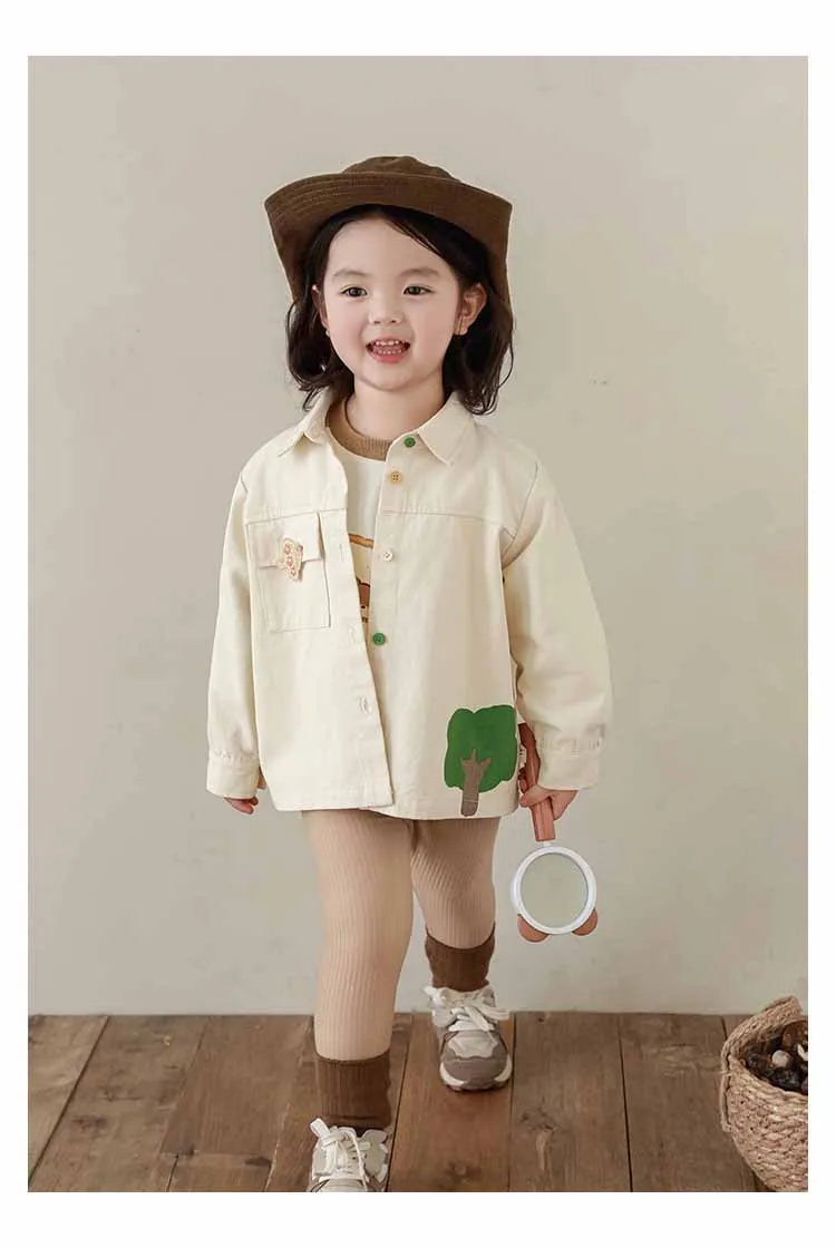 Children's Solid Color Cotton Shirt - TOTSBY