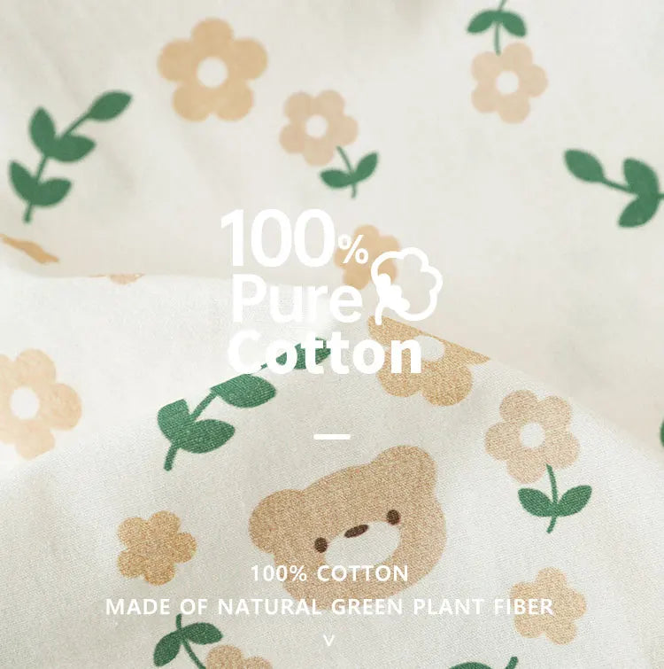 Cartoon Bear Print Dress - TOTSBY