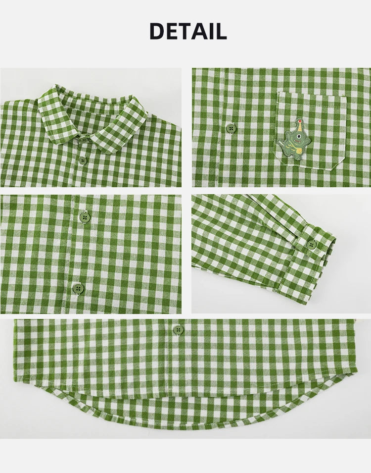 Plaid Long Sleeve Shirt - TOTSBY