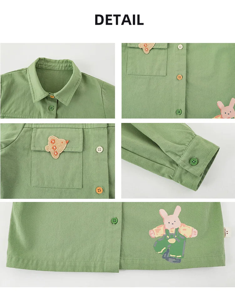 Children's Solid Color Cotton Shirt - TOTSBY