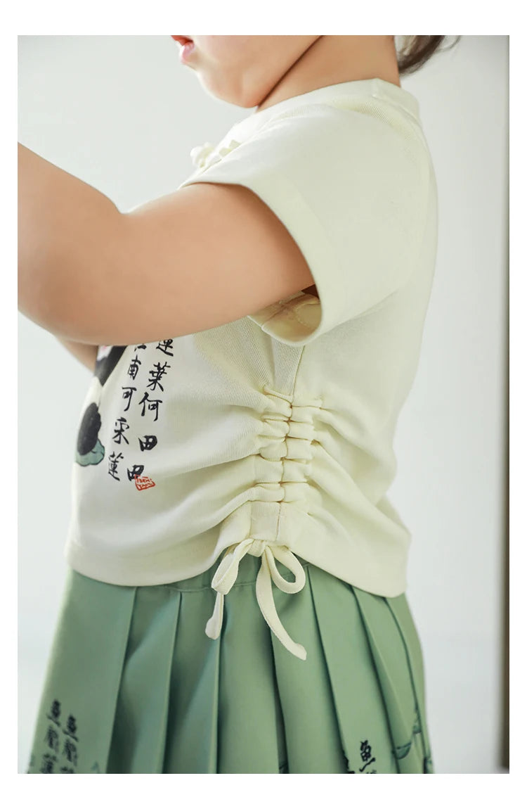 Oriental Inspired Panda Top / Skirt - TOTSBY