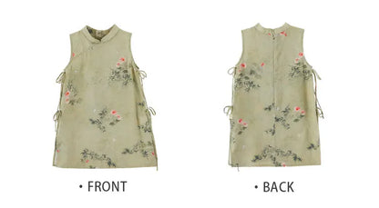 Tang Dynasty Style Floral Top - TOTSBY