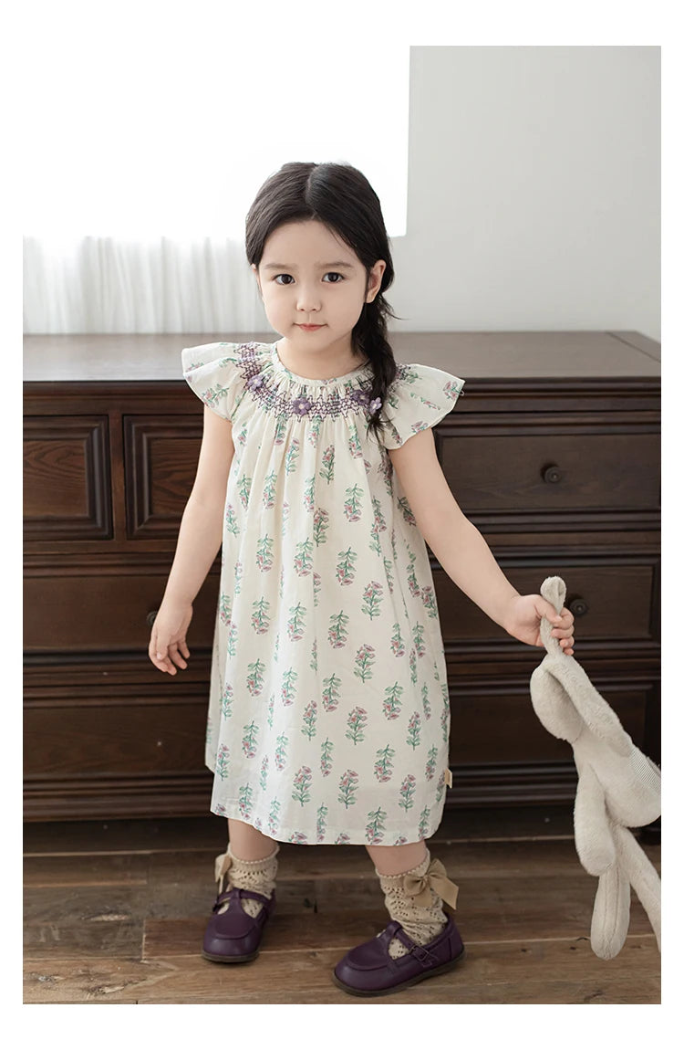 Floral Sleeveless Cotton Dress - TOTSBY