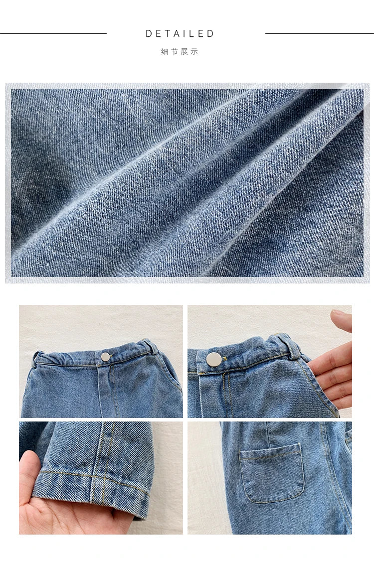 Children's Loose Fit Blue Jeans - TOTSBY