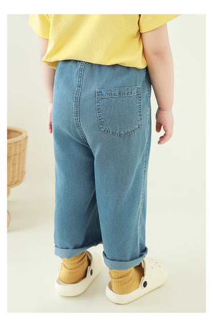 Lyocell Straight Soft Jeans For Girls - TOTSBY