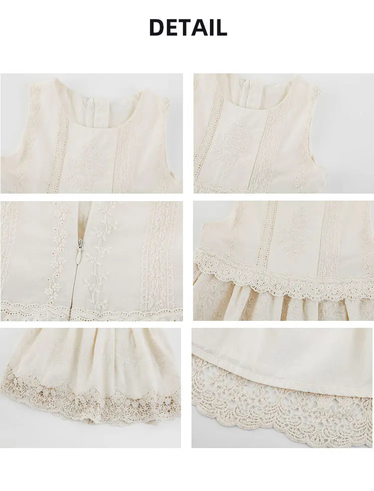 Cotton Embroidery Lace Dress - TOTSBY