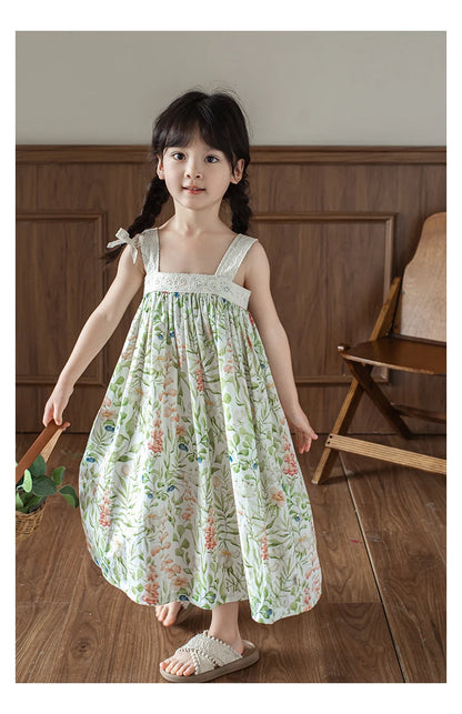 Floral Lace Soft Cotton Dress - TOTSBY