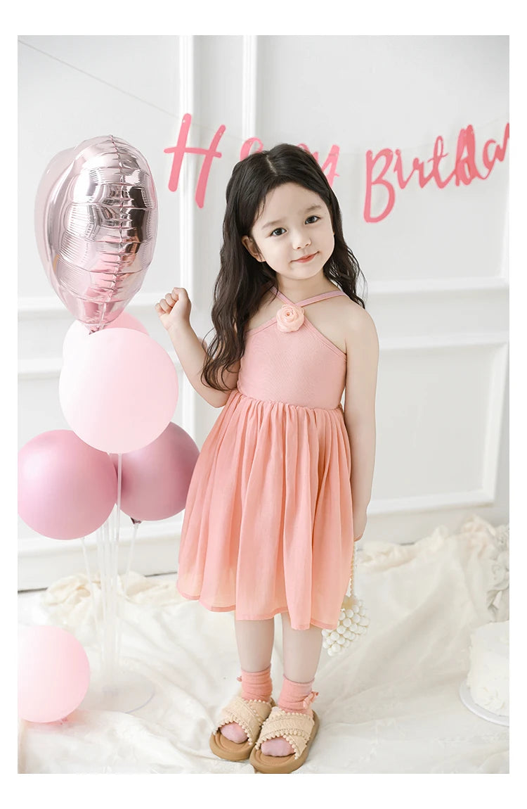 Halter Strap Dress for Sweet Little Girls - TOTSBY