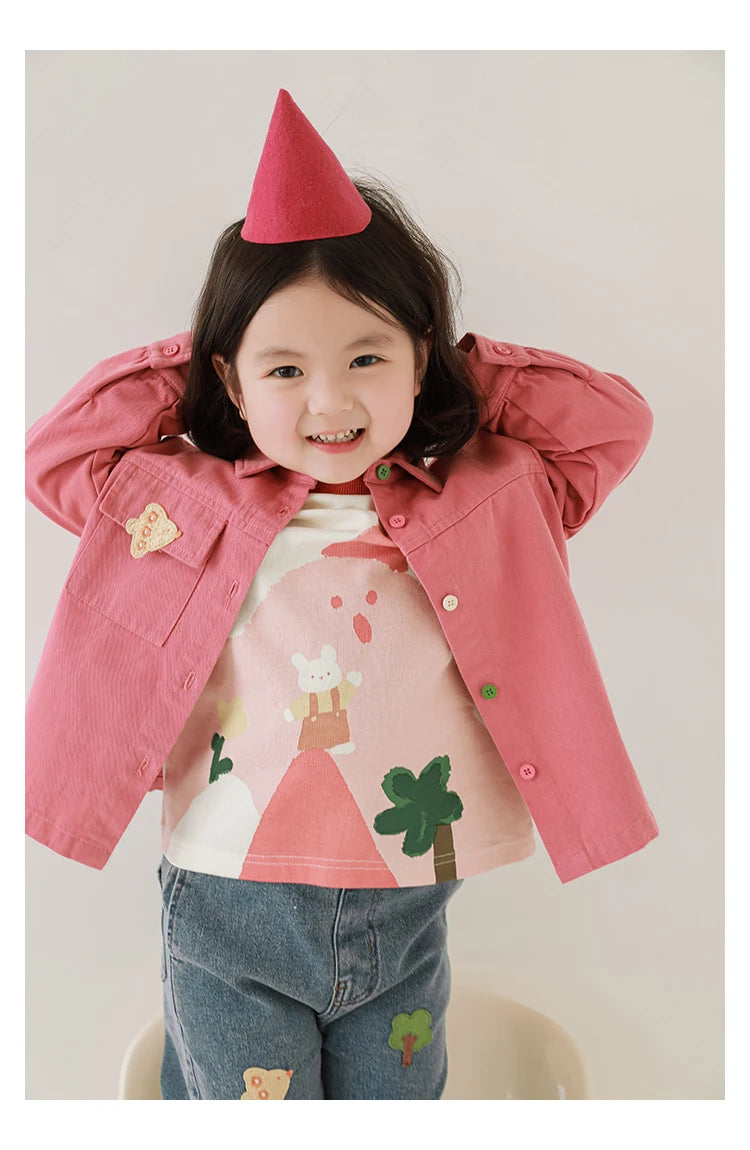 Children's Solid Color Cotton Shirt - TOTSBY