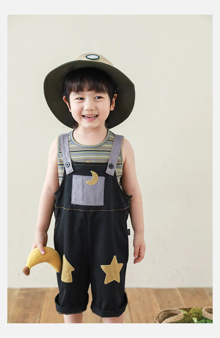 Overalls Straight Denim For Boys - TOTSBY