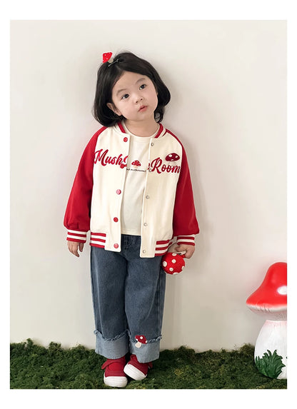 Children's Red Varsity Jacket - TOTSBY